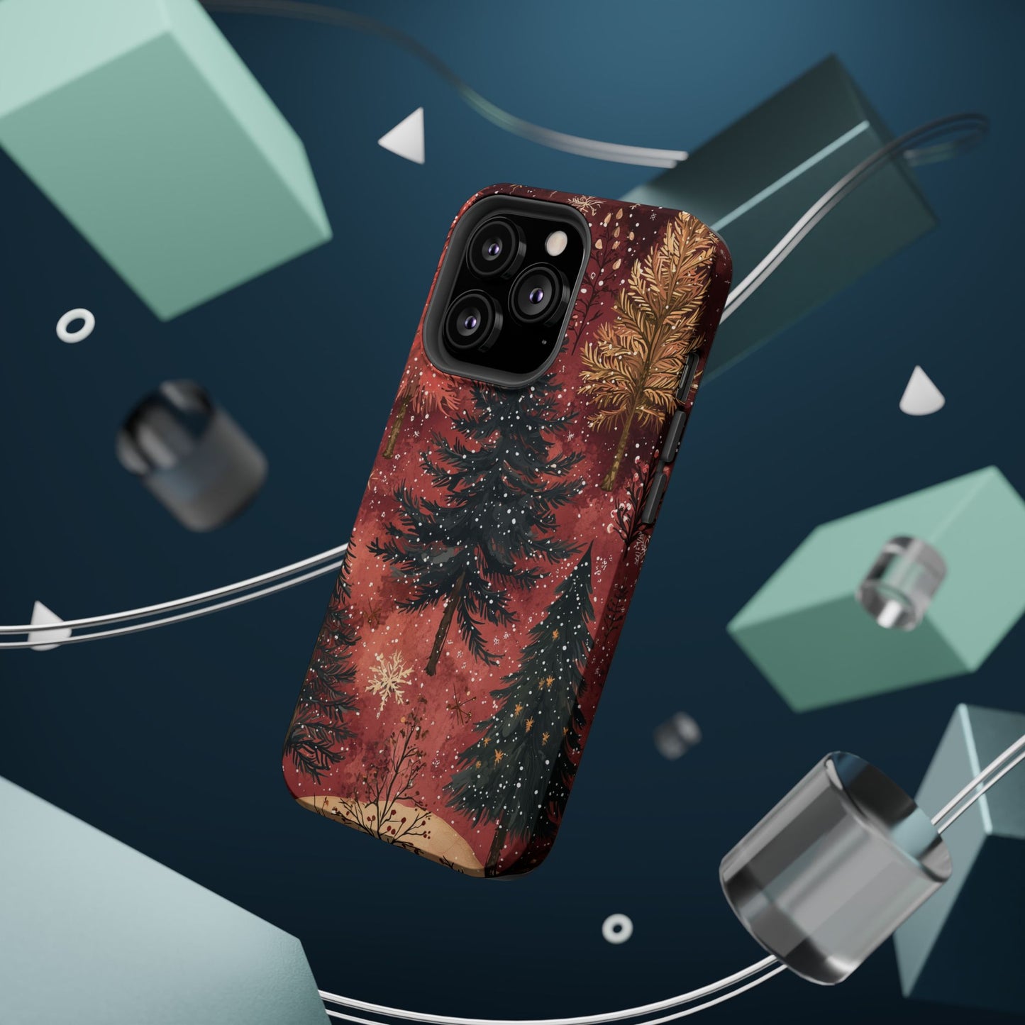 Rustic Red Winter Forest - MagSafe iPhone Series Case