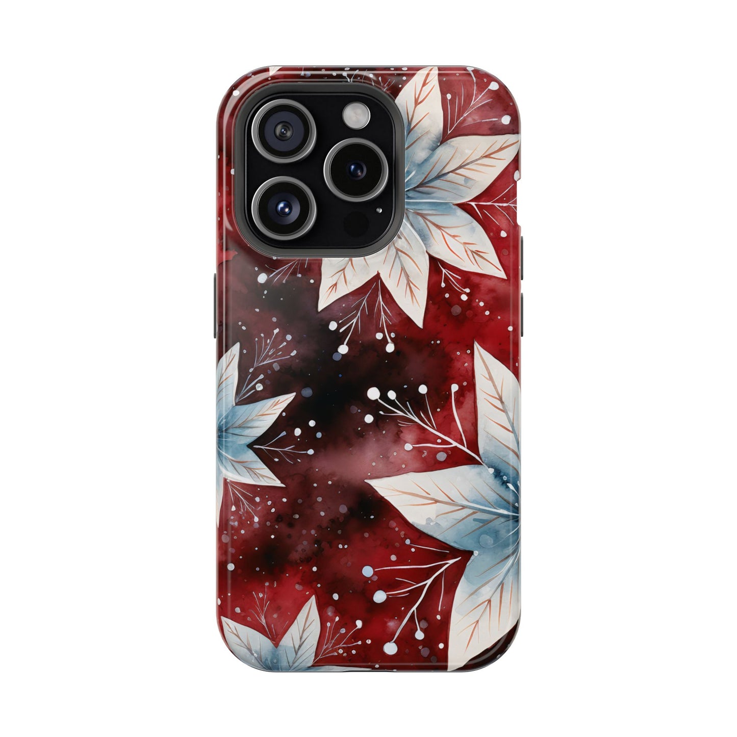 Winter Bloom Poinsettia – MagSafe iPhone Case