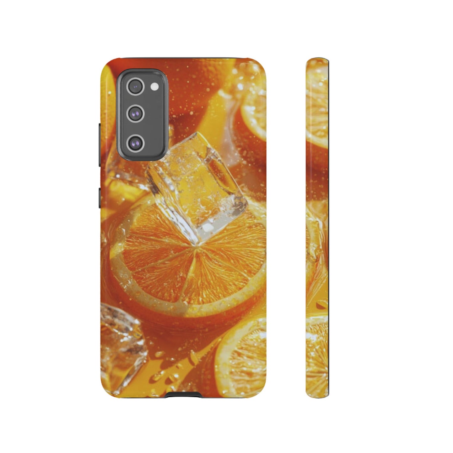 Citrus Orange Splash Samsung Galaxy Case – Dual-Layer Tough Protection, Vibrant Summer Design