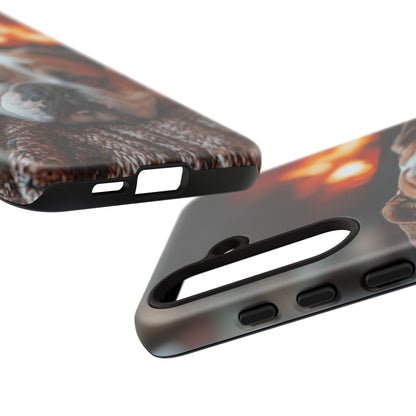 Cozy Bulldog Samsung Galaxy Case – Fireside-Inspired Protective Cover