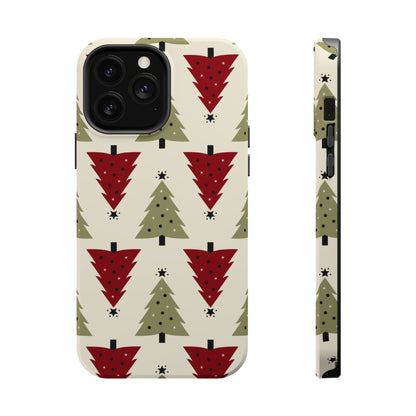 Retro Christmas Trees Pattern - MagSafe iPhone Series Case