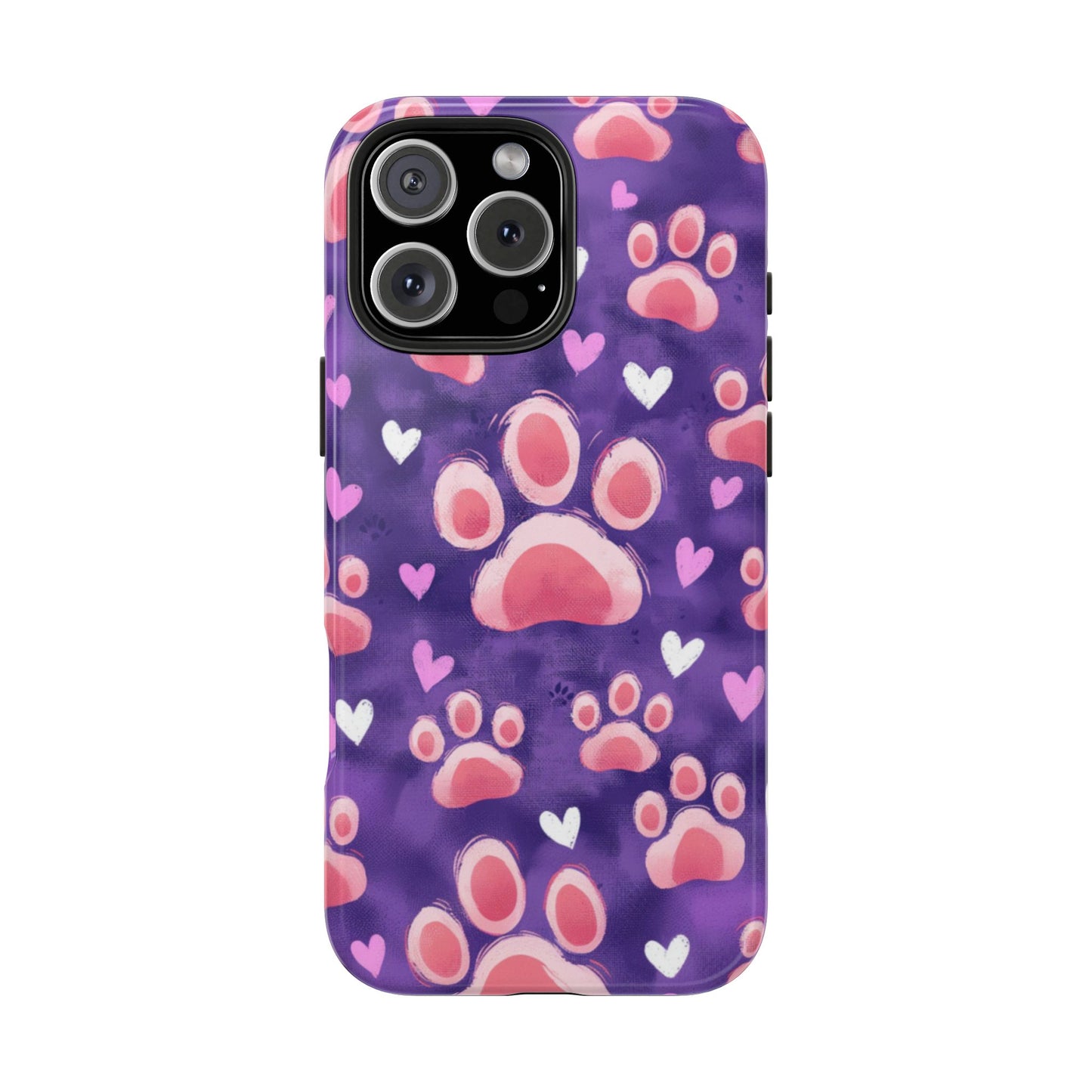 Bold Paw Print iPhone Case - Vibrant Pet-Themed Protective Cover