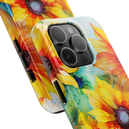 Watercolor Sunflower Splash - iPhone Series Case