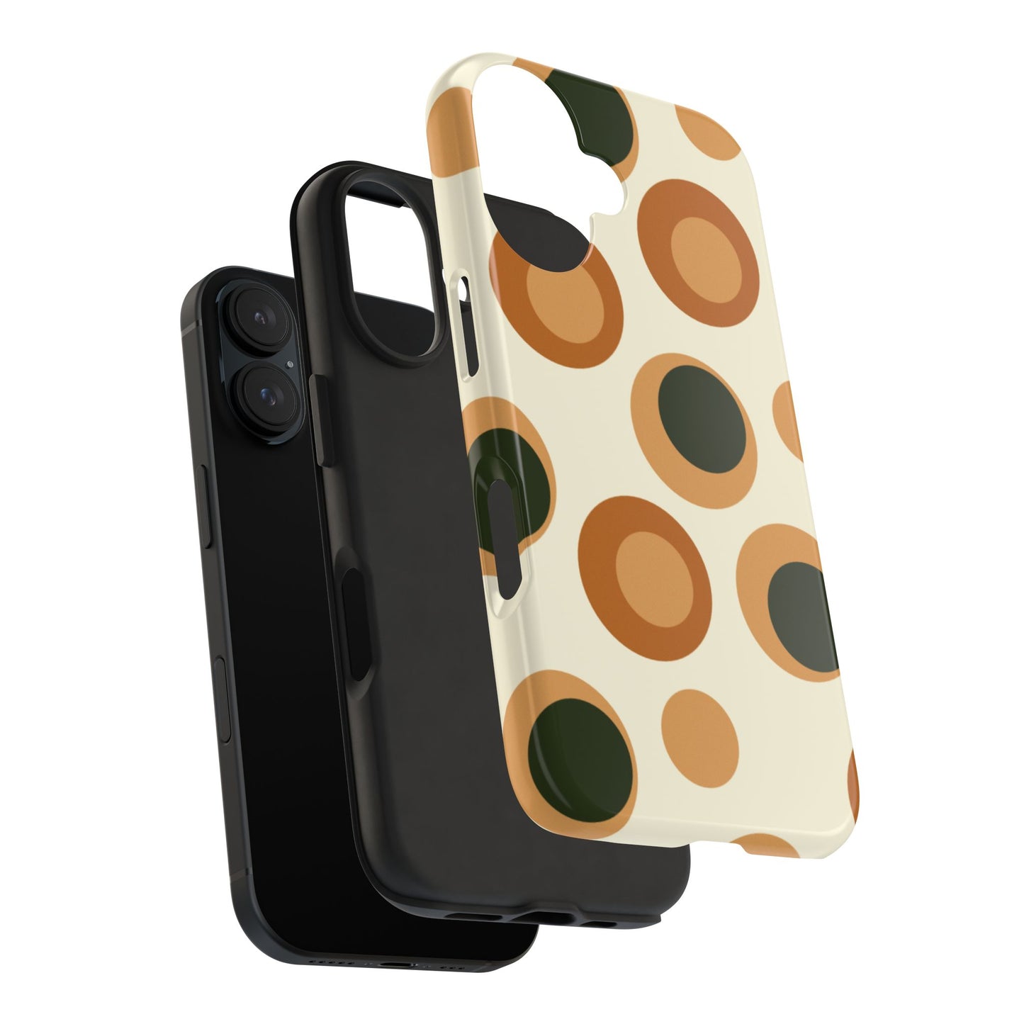 Retro Earthy Circles - iPhone Case