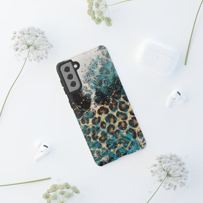 Turquoise Paisley Cowhide Leopard - Samsung Galaxy Series Case