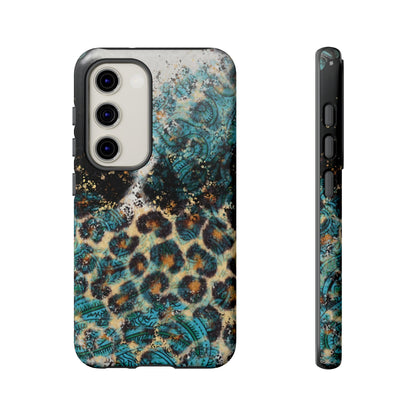 Turquoise Paisley Cowhide Leopard - Samsung Galaxy Series Case