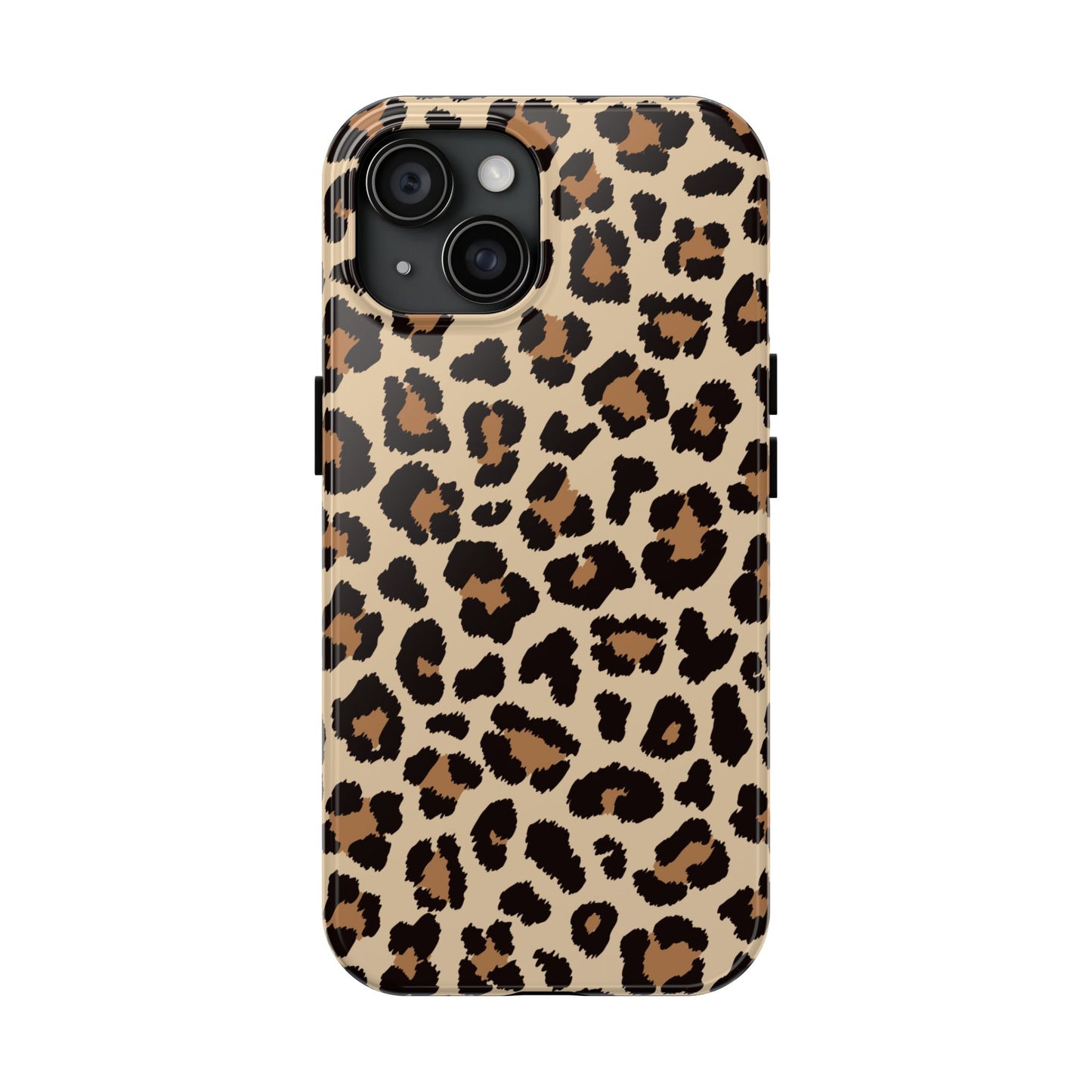 Wild Leopard Print Tough iPhone Case – Bold Animal Pattern Design with Dual-Layer Protection