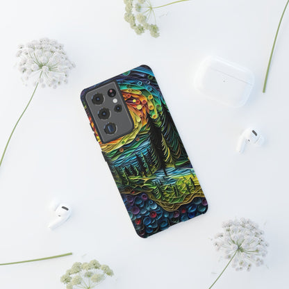 Radiant Forest Sunset Samsung Galaxy Case – Artistic Landscape Design