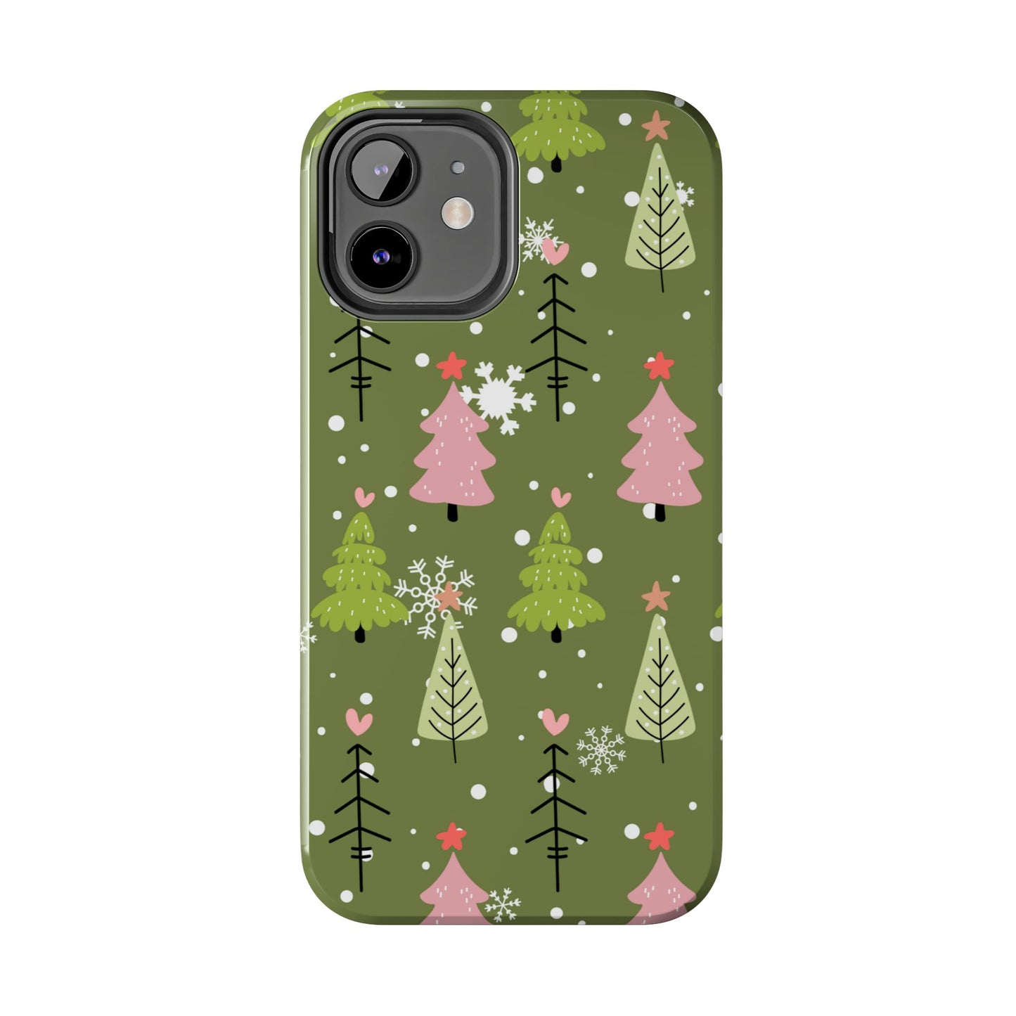 Whimsical Christmas Tree Pattern – iPhone Series Case