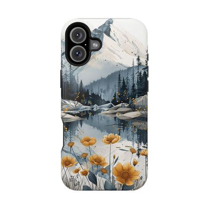 Silver Alpine Wildflower iPhone Case