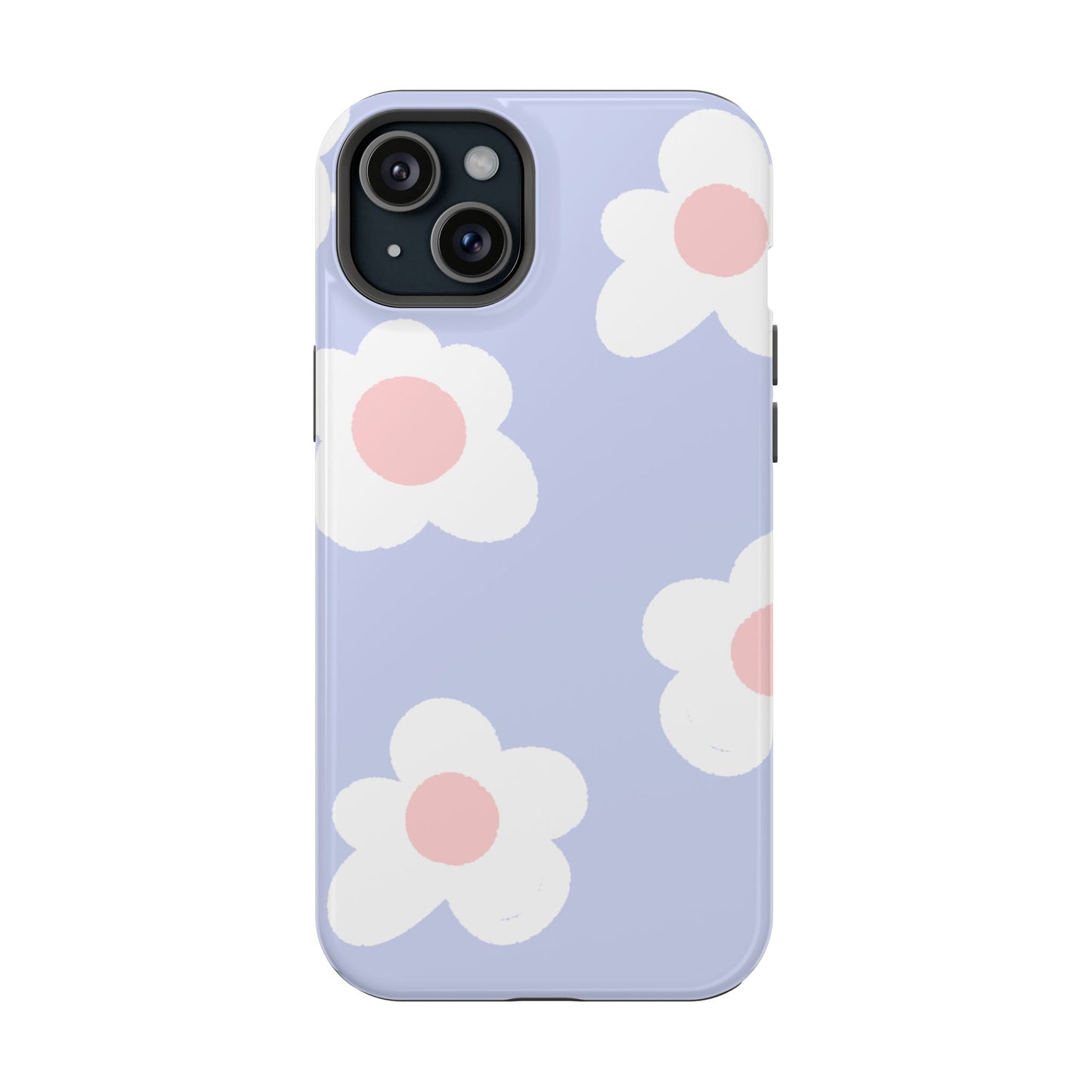 Retro Daisy Pastel Tough MagSafe iPhone Case – Durable Design with Soft Matte Finish