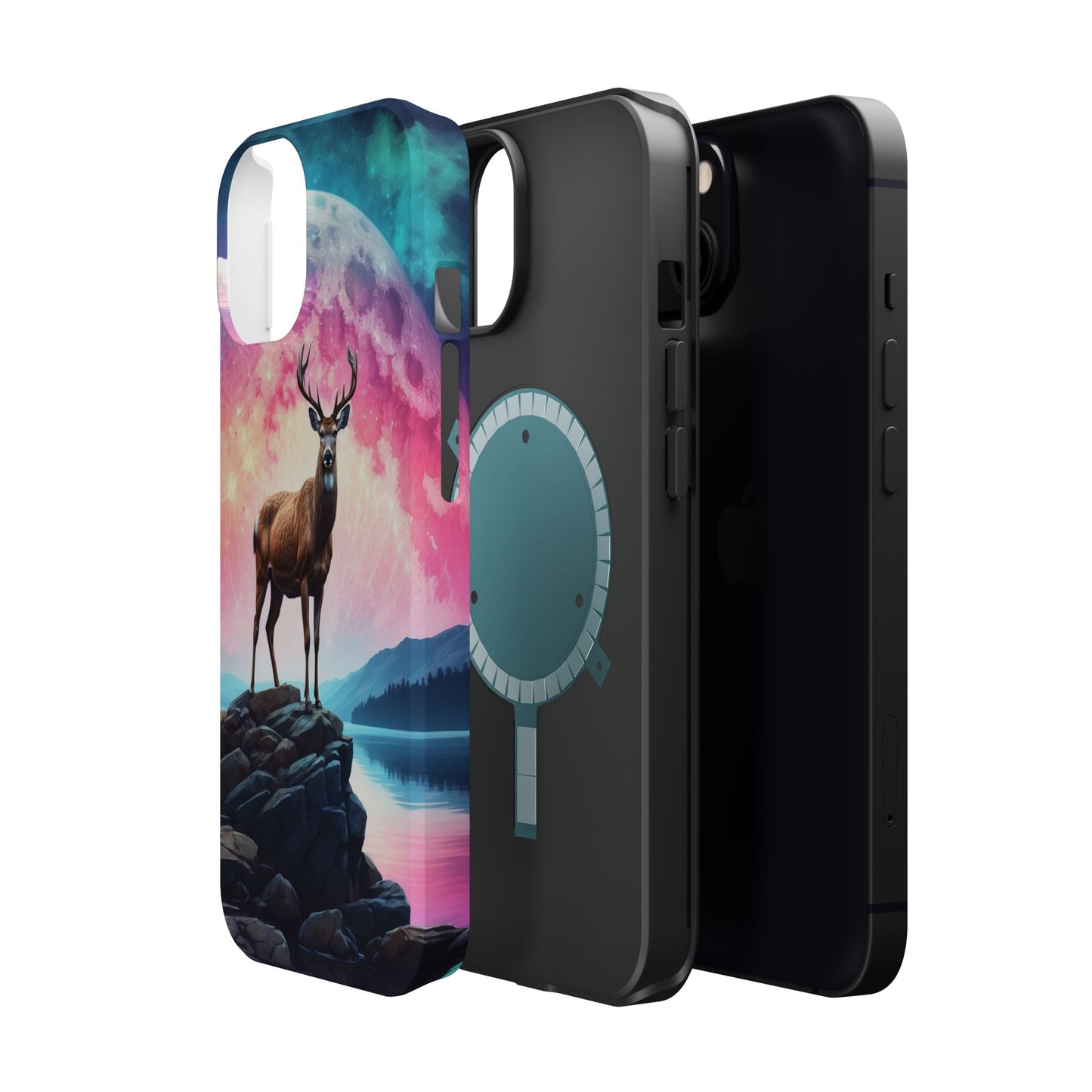 Vibrant Stag in Bloom – MagSafe iPhone Case