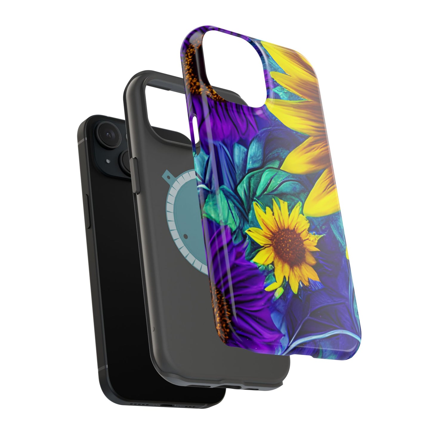 Purple & Gold Sunflower Dream - MagSafe iPhone Series Case