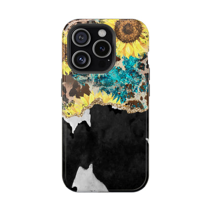 Rustic Sunflower Leopard Glam - MagSafe iPhone Series Case