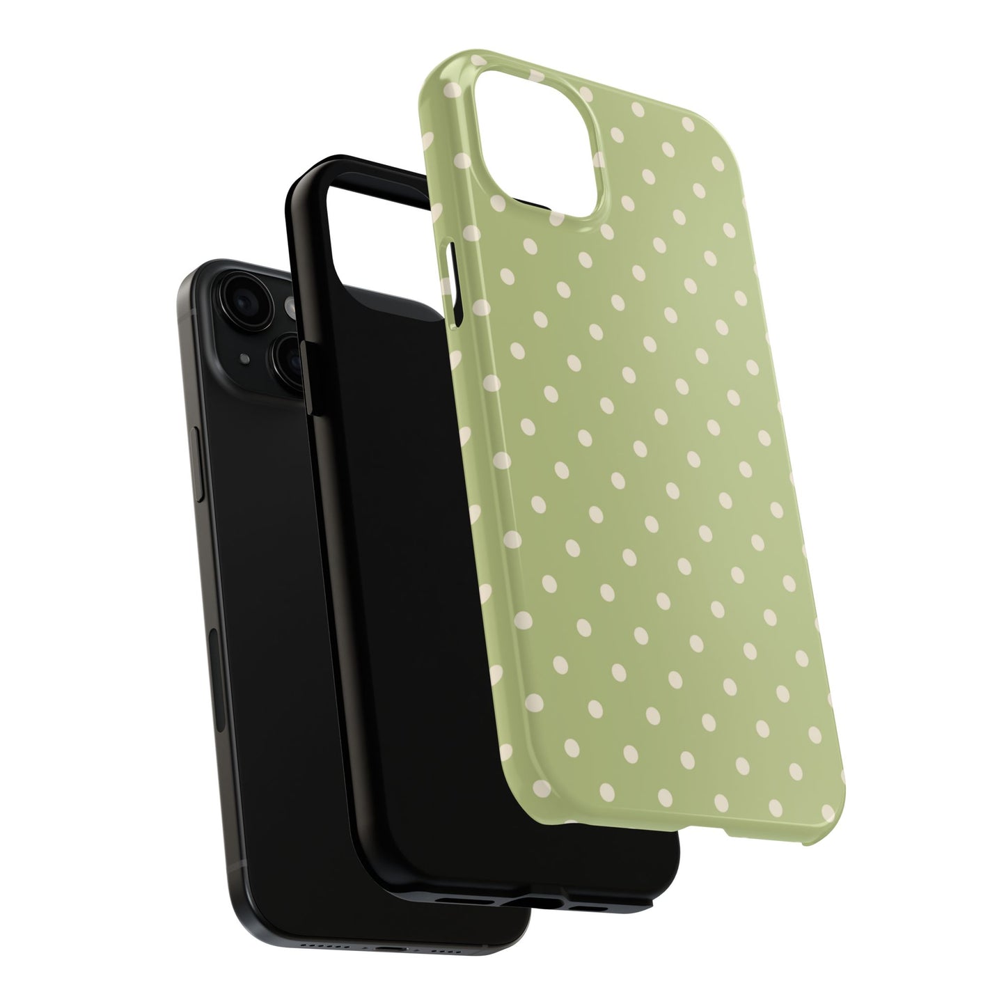 Sage Green Polka Dots – iPhone Case