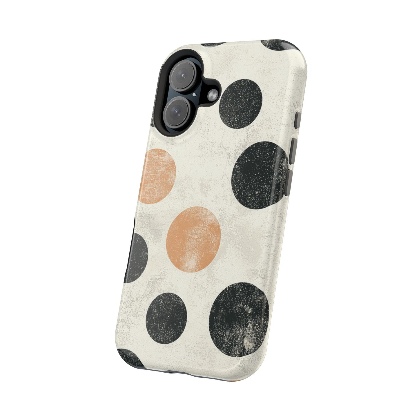 Vintage Polka Dot MagSafe iPhone Case - Retro Abstract Protective Cover