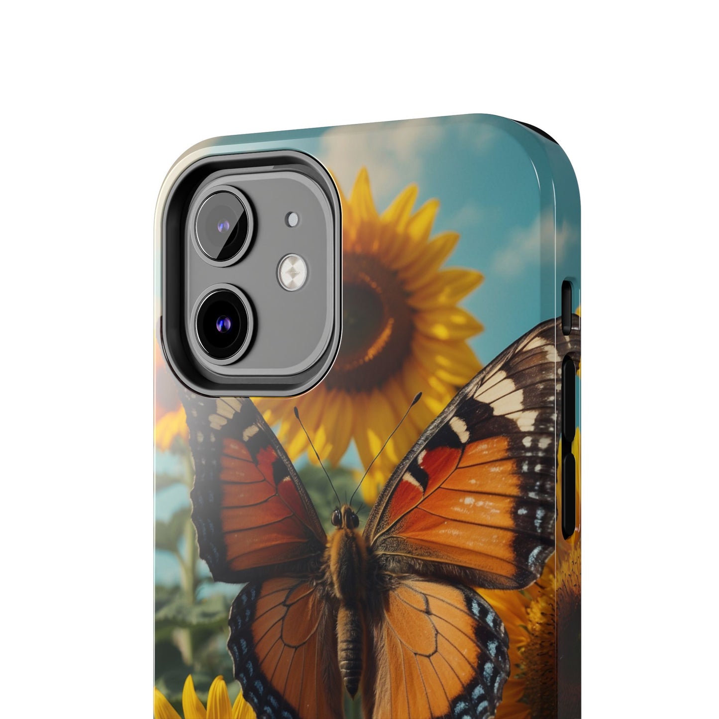 Vibrant Butterfly & Sunflower – iPhone Case