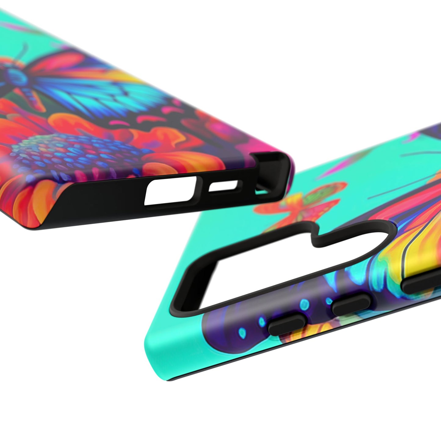 Vivid Butterfly & Floral Burst - Samsung Galaxy Case
