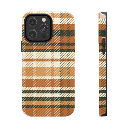 MagSafe Case - Pumpkin Spice Plaid Design