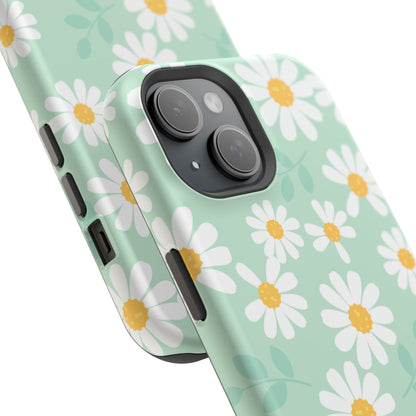 Charming Daisy Floral Tough MagSafe iPhone Case – Spring Pastel Design, Shockproof & Slim