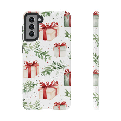 Watercolor Holiday Gifts & Greenery - Samsung Galaxy Series Case