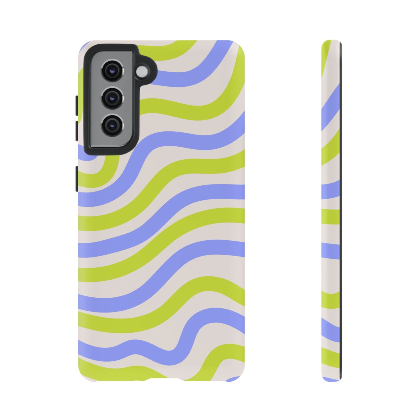 Neon Wave Samsung Galaxy Case – Bold Dual-Layer Protection with 70s-Inspired Vibe