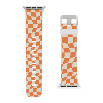 Wavy Retro Checkerboard Apple Watch Band