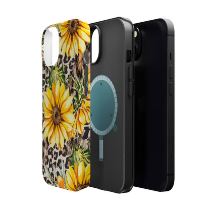 Leopard Sunflower Chic - MagSafe  iPhone Series Case