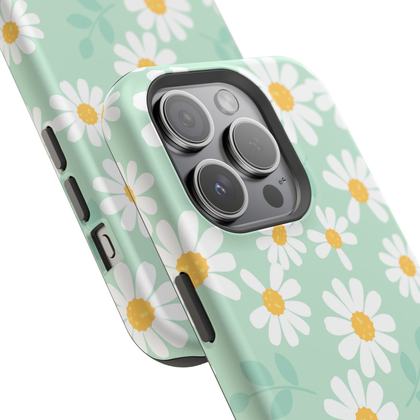 Charming Daisy Floral Tough MagSafe iPhone Case – Spring Pastel Design, Shockproof & Slim