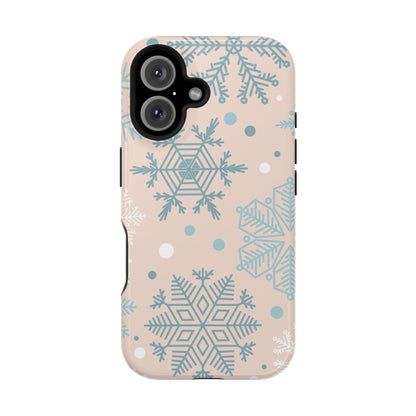 Winter Snowflakes MagSafe iPhone Case – Shockproof, Smooth Matte Finish, Dual-Layer Protection