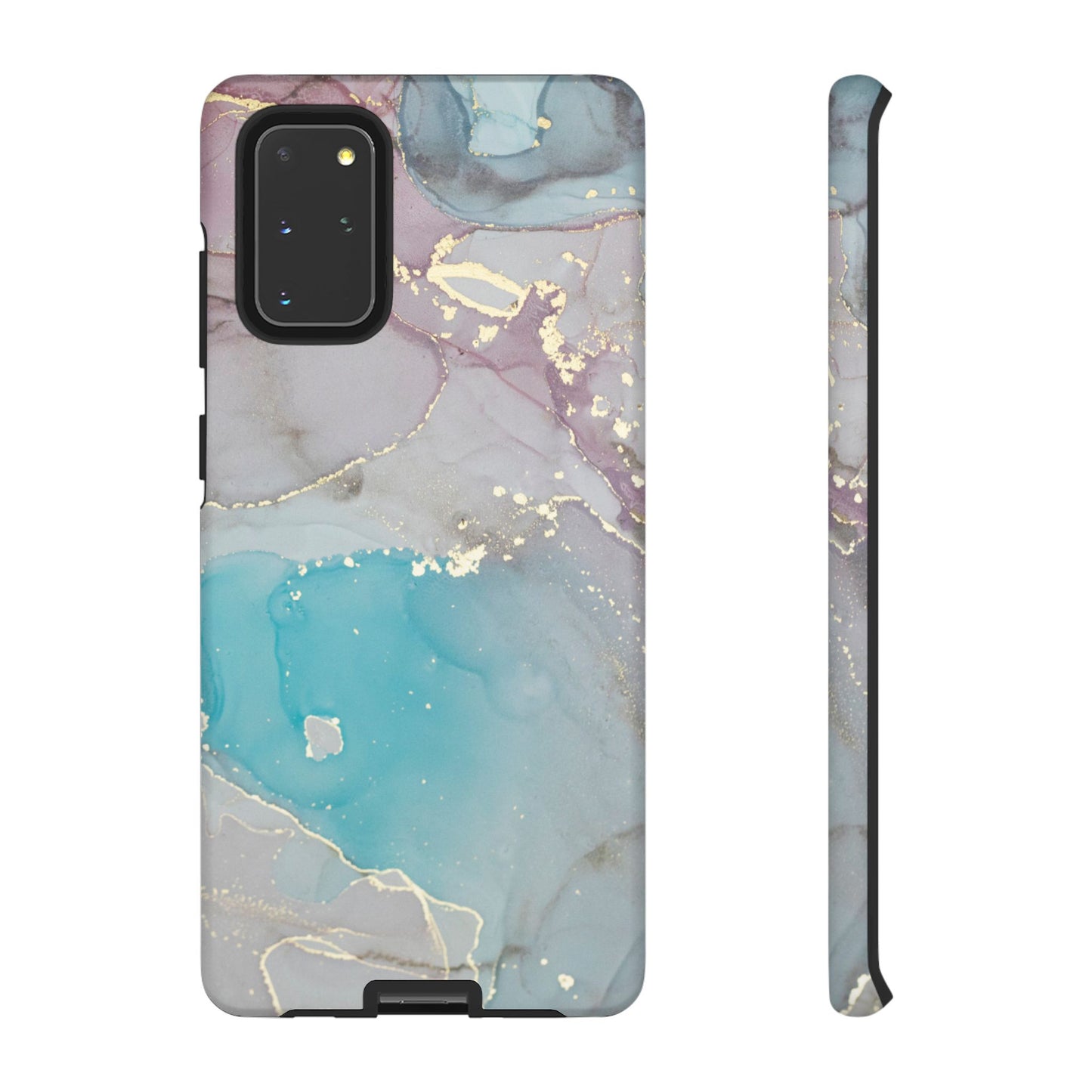 Sky Blue & Purple Marble Wave – Samsung Galaxy Case with Elegant Swirl Design