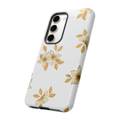 Delicate Yellow Blossom Samsung Galaxy Case – Minimalist Floral Design with Matte Finish