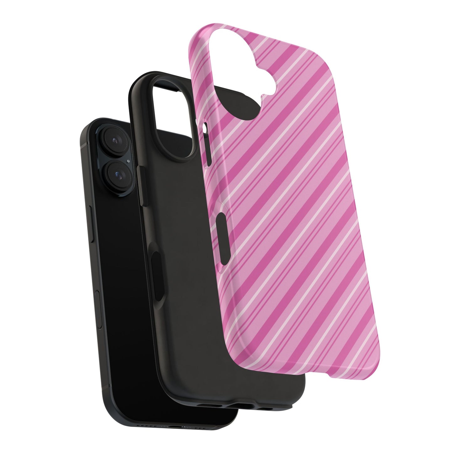 iPhone Case - Pretty in Pink Stripes Design