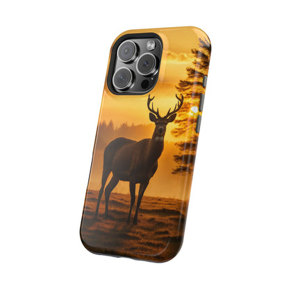 Sunset Majesty: Regal Stag – MagSafe iPhone Case