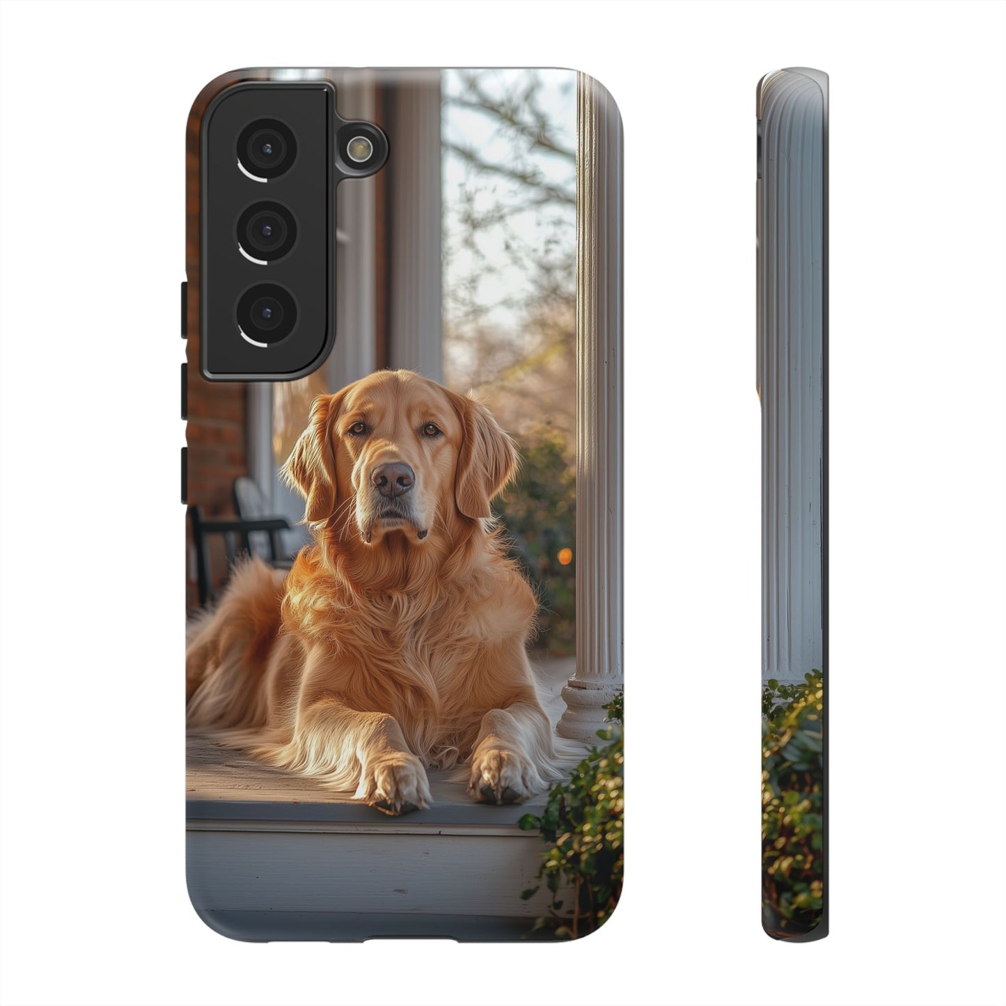 Golden Retriever on Porch - Samsung Galaxy Series Case