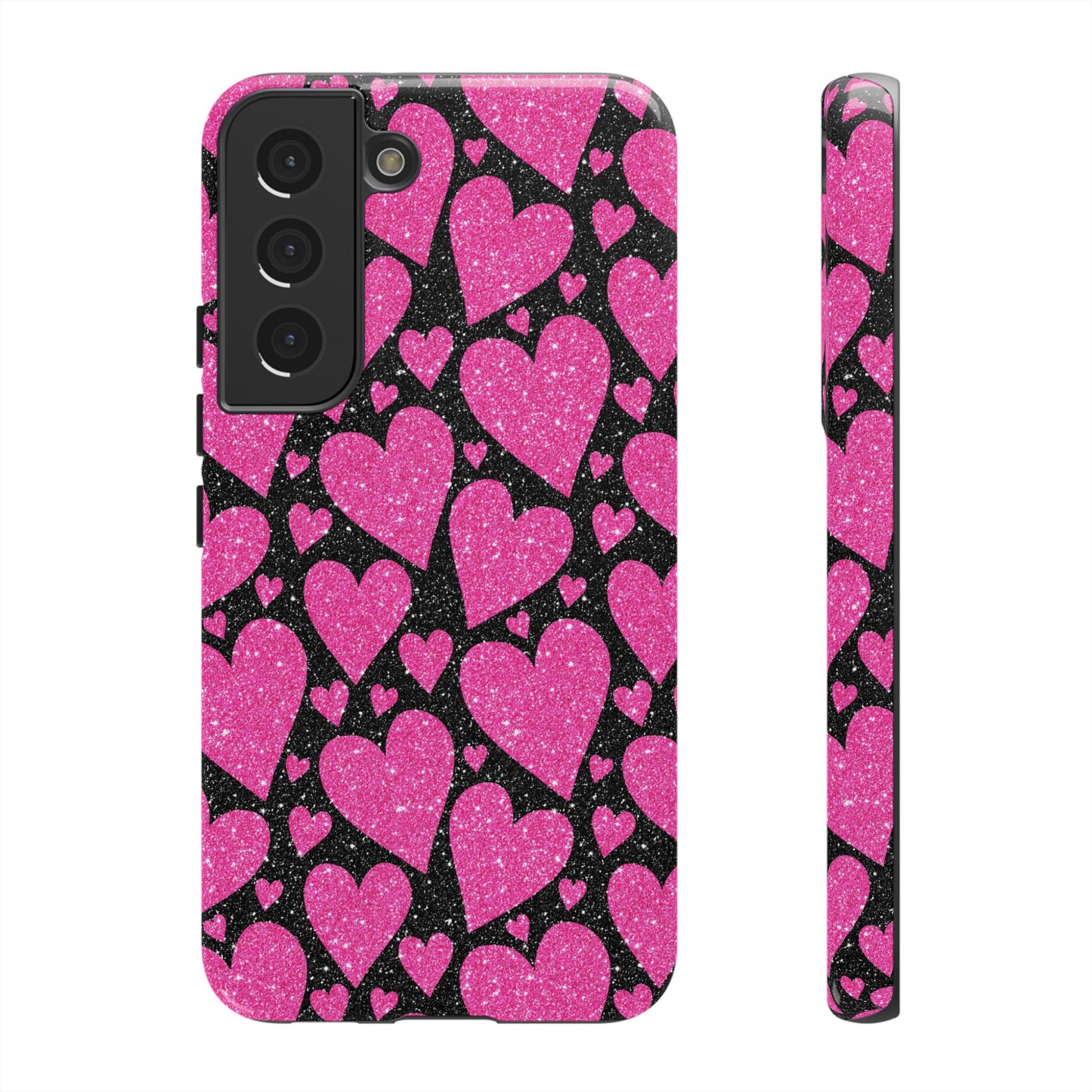 Glitter Hearts Samsung Galaxy Case