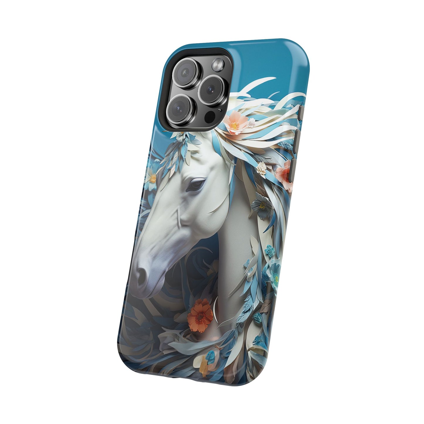 Floral Horse MagSafe iPhone Case