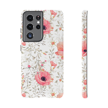 Pink Floral Watercolor Samsung Galaxy Case – Elegant Blossom Design