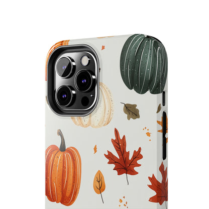 Autumn Pumpkin iPhone Case – Fall Leaves and Harvest Design