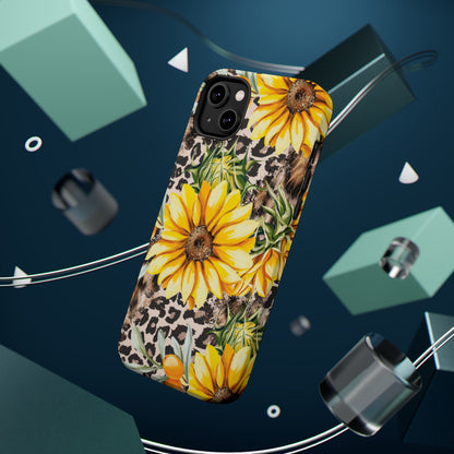 Leopard Sunflower Chic - MagSafe  iPhone Series Case