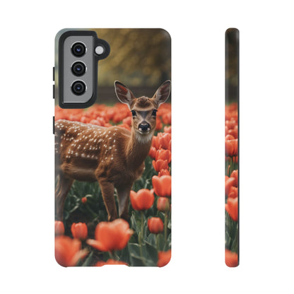 Fawn Among Tulips Samsung Galaxy Case