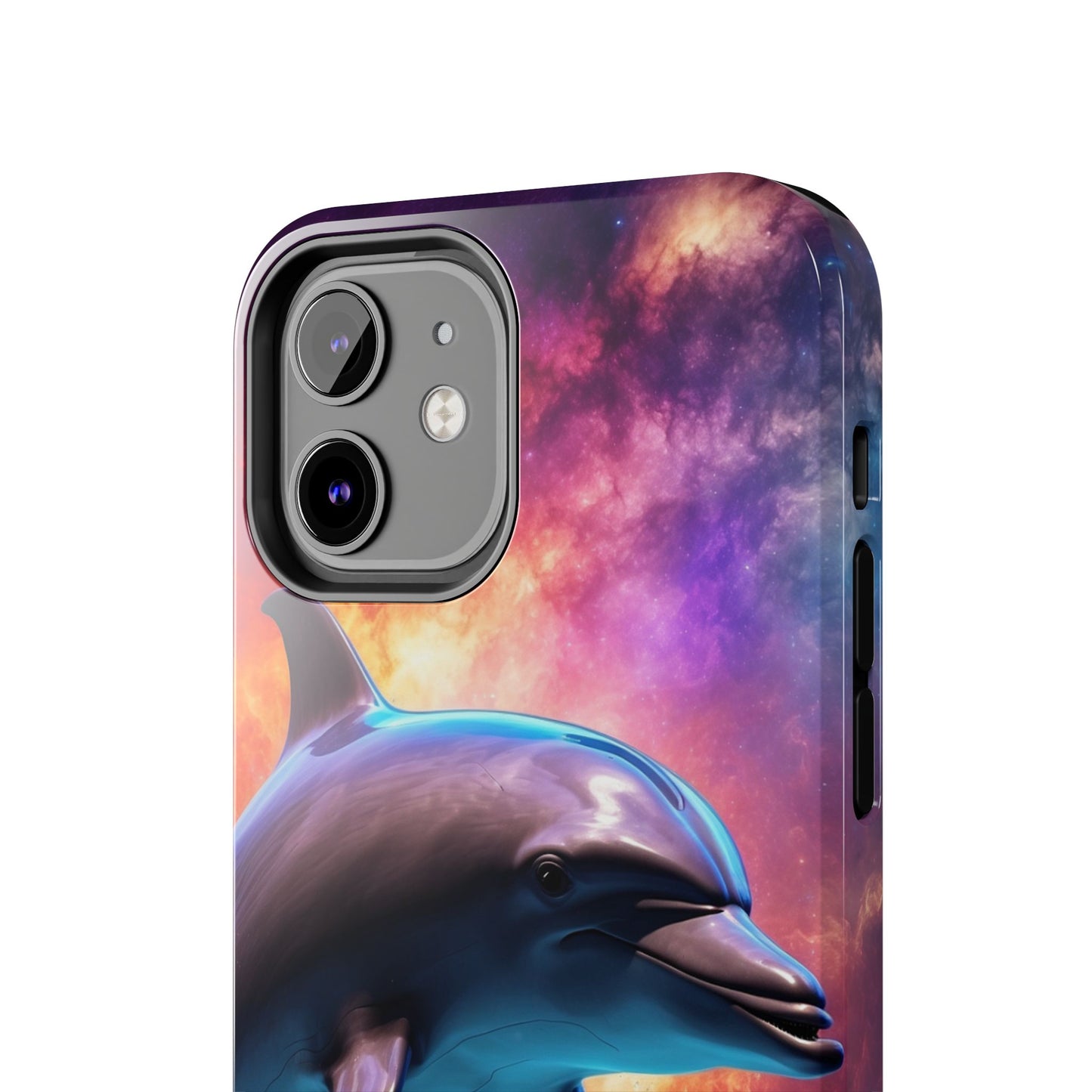 Cosmic Dolphin Galaxy Art - iPhone Case