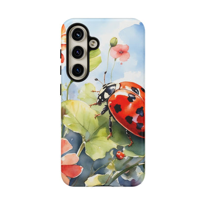 Watercolor Ladybug & Poppy Fields - Samsung Galaxy Case