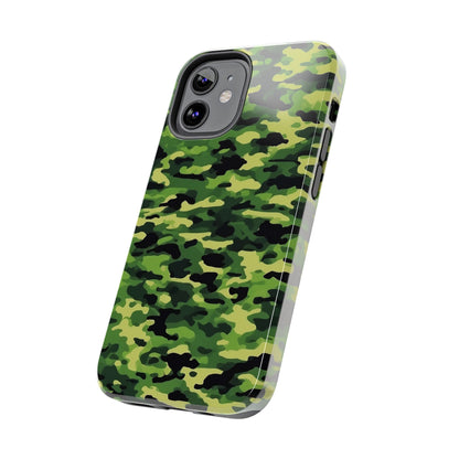 Green Woodland Camouflage – iPhone Case, Sleek and Durable Design