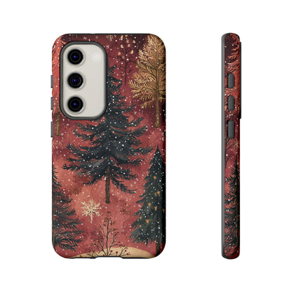 Rustic Red Winter Forest - Samsung Galaxy Series Case