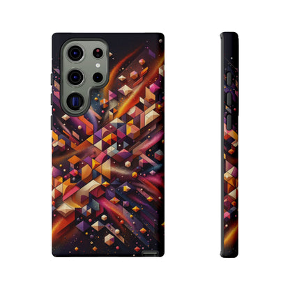 Vibrant Geometric Case | Futuristic Cosmic Art