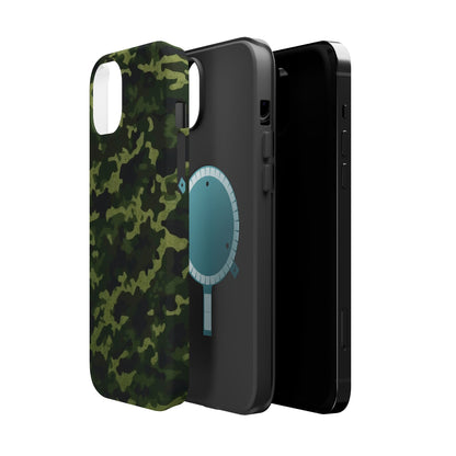 Dark Green Camouflage – MagSafe iPhone Case, Slim and Drop-Resistant