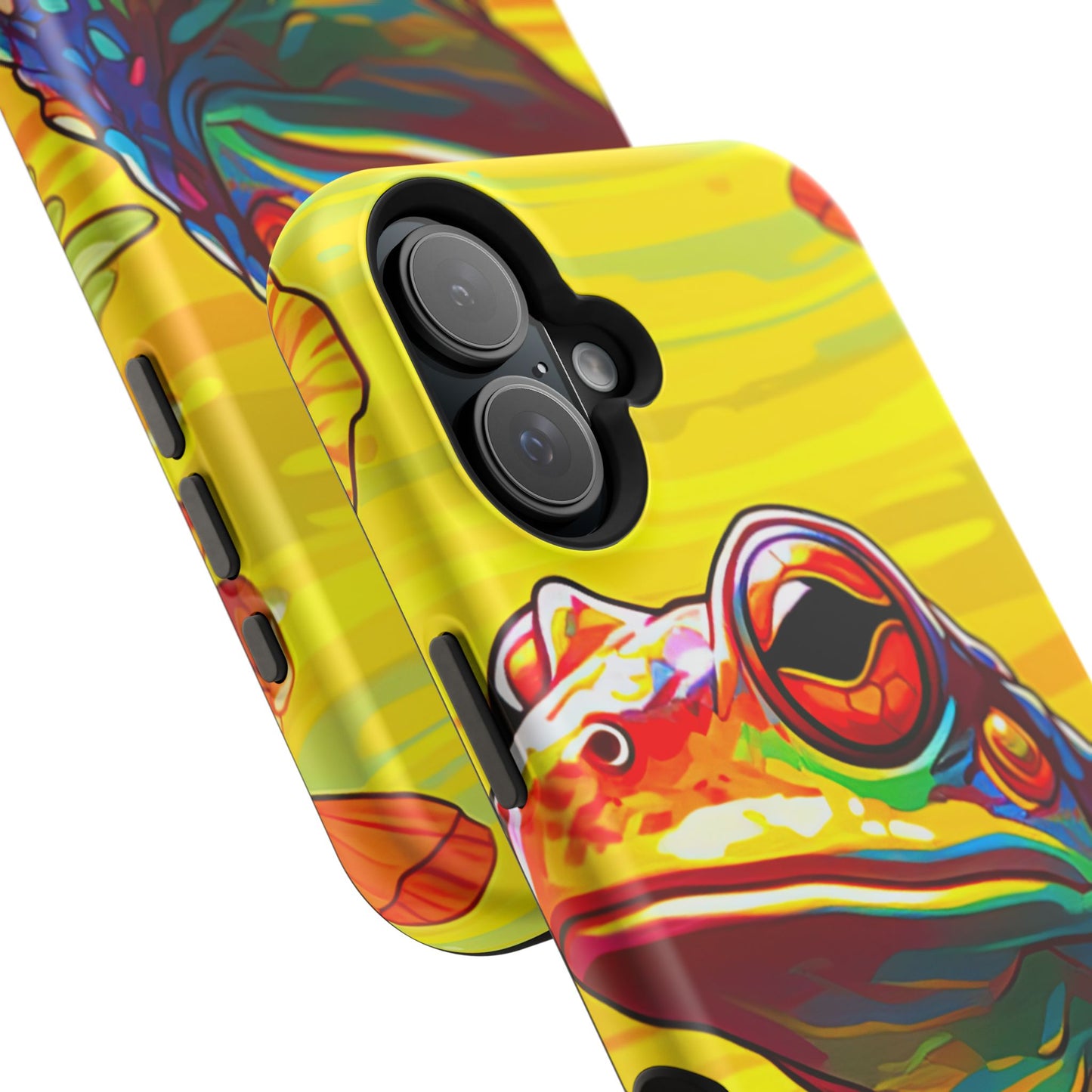 Vibrant Rainbow Frog Design – MagSafe iPhone Case