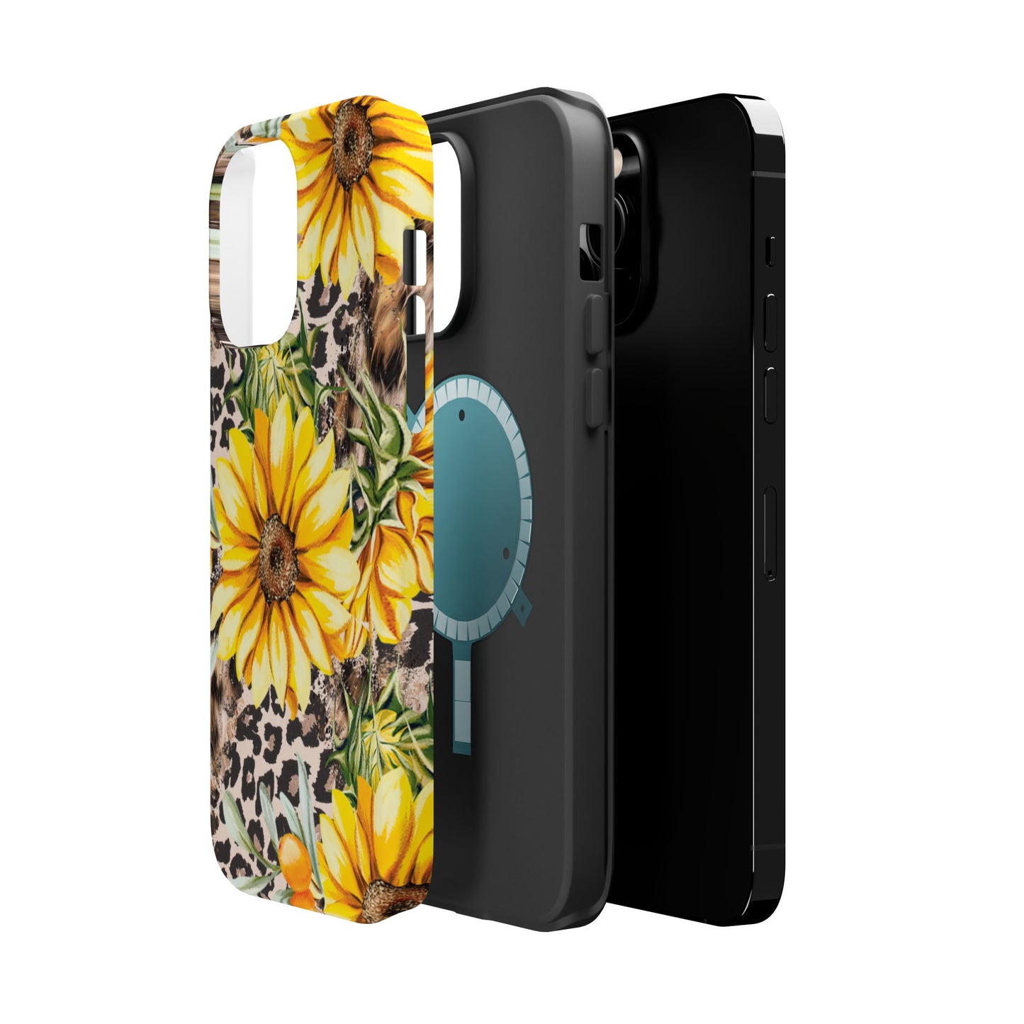 Leopard Sunflower Chic - MagSafe  iPhone Series Case