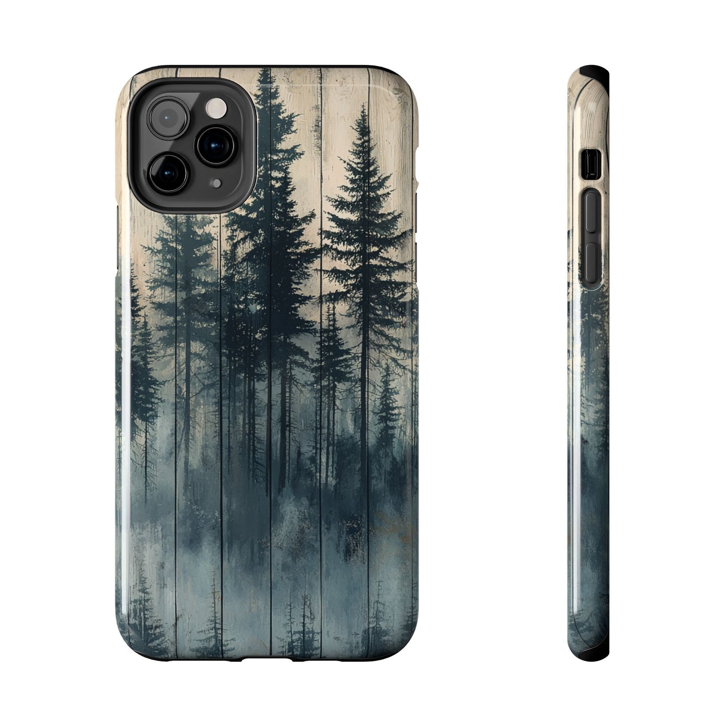 Misty Forest iPhone Case - Rustic Nature-Inspired Protective Cover